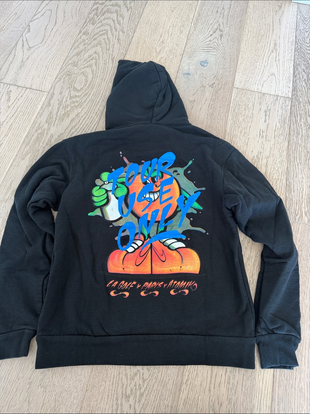 Golf Wang Black Hoodie with Teal 'LA GOLF' Drip Logo